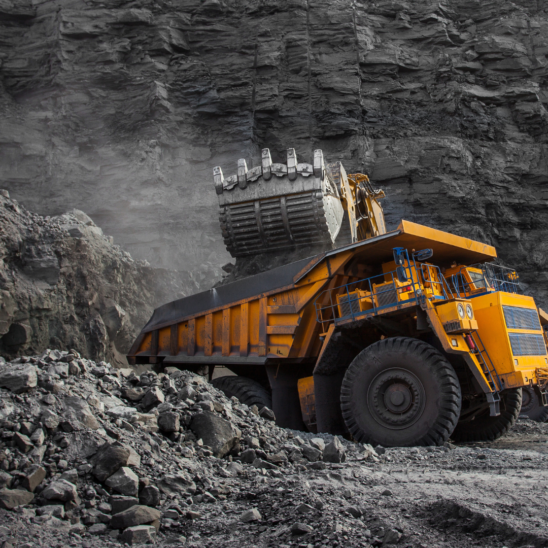 Coal truck in an open-cut mine