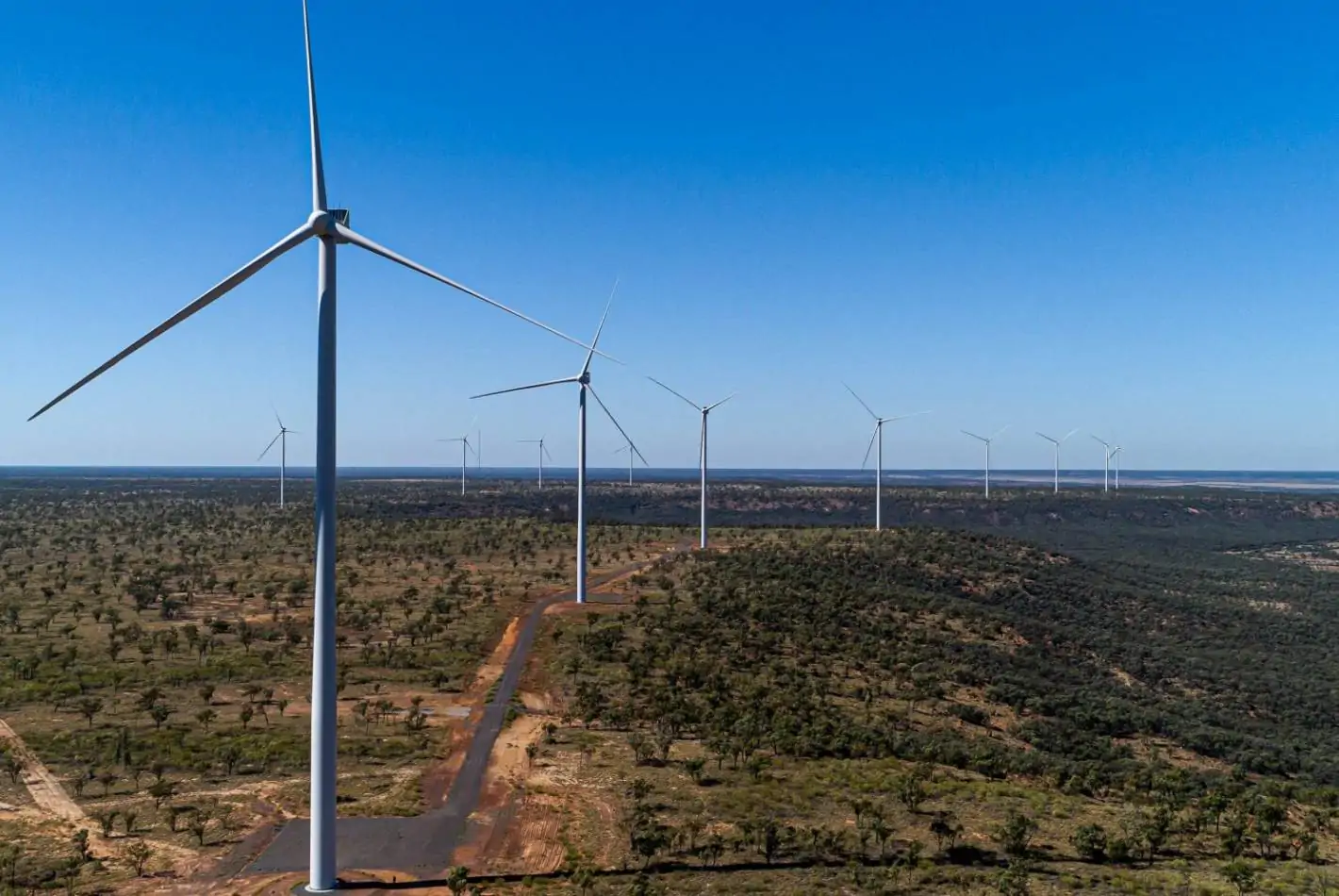 Artist impression of Wongalee Wind Farm