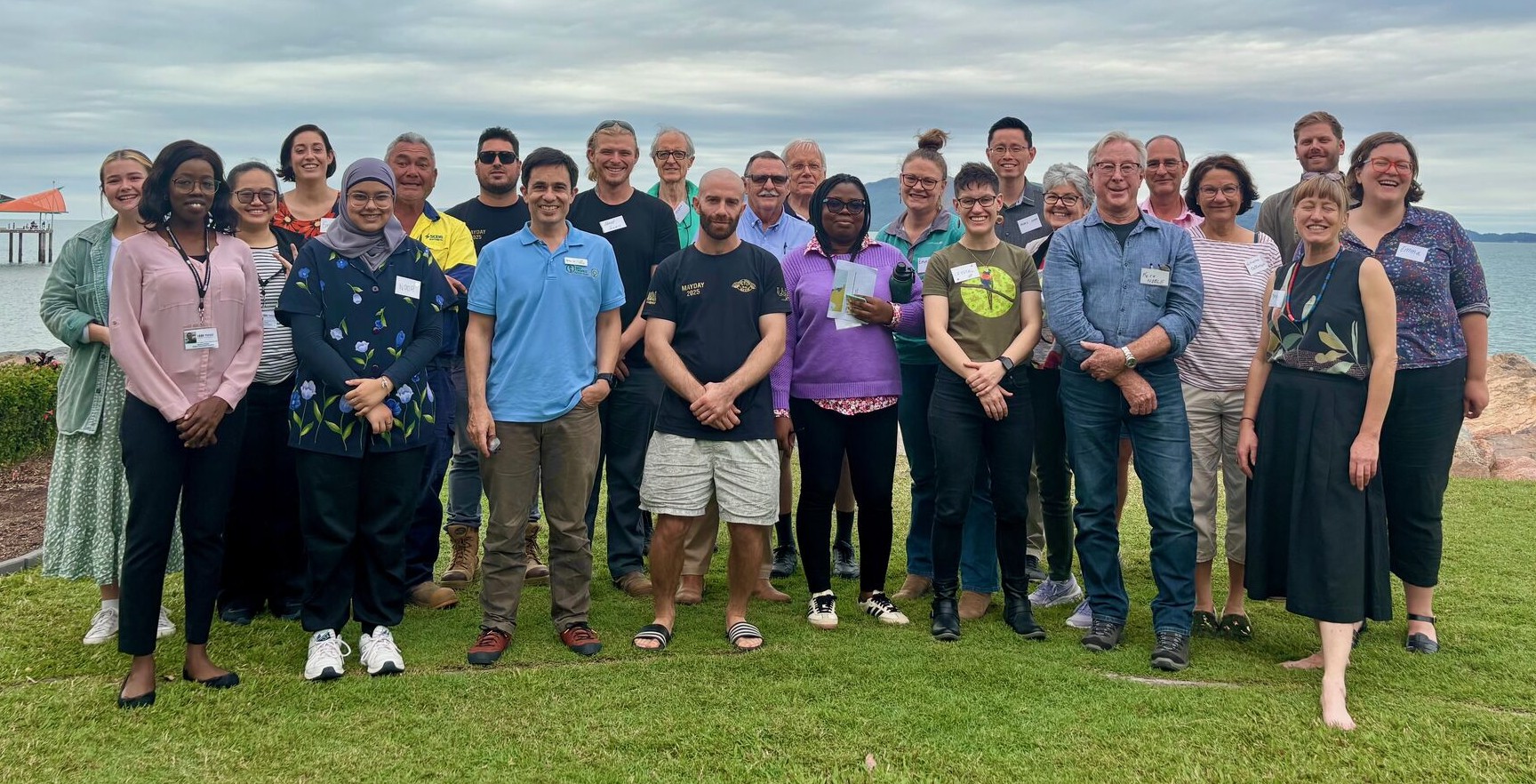 Heatwave workshop group photo on a headland on the Strand