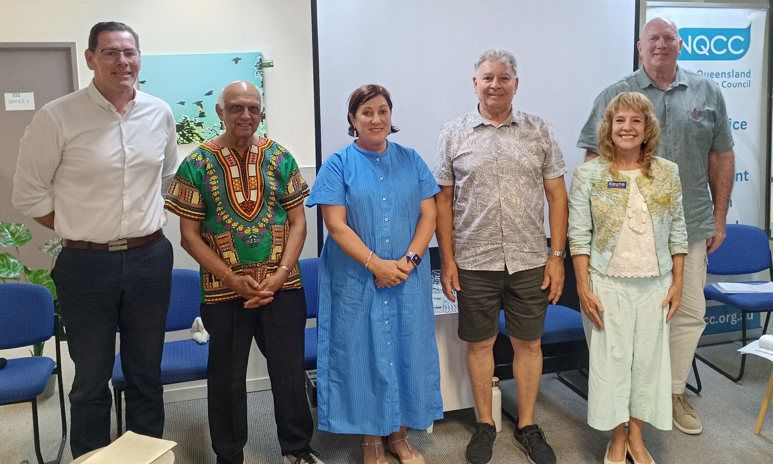 Candidates stand in ballot order