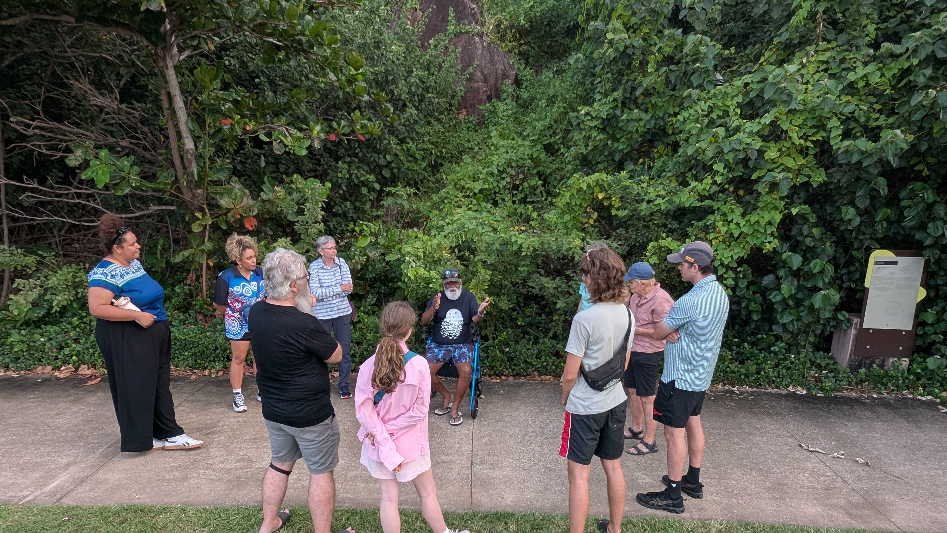 Uncle Russell engages a different small group of people