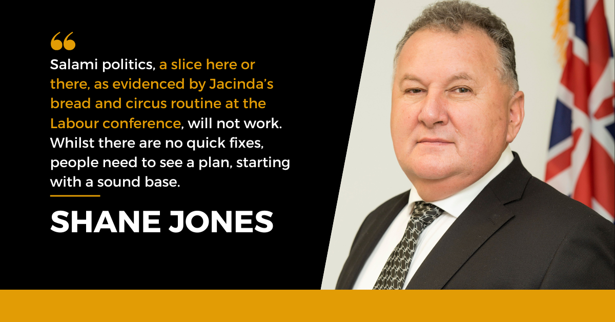 Shane Jones A rerun of St Jacinda and Labouring on with salami