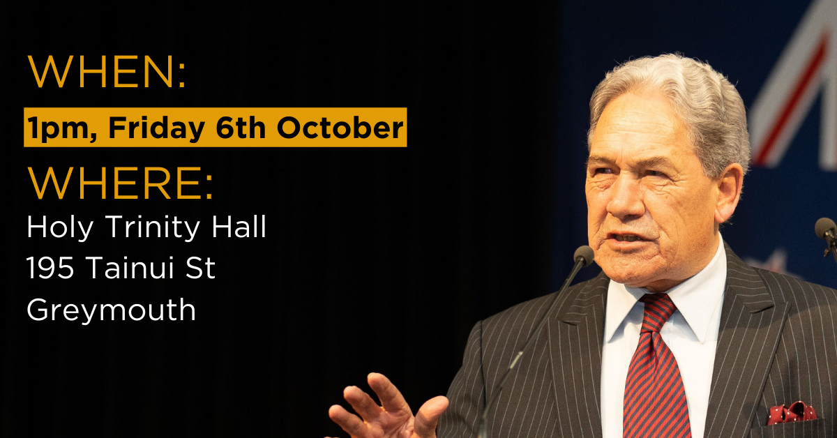 Greymouth Public Meeting New Zealand First