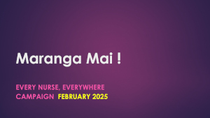 February 2025 Maranga Mai campaign presentation