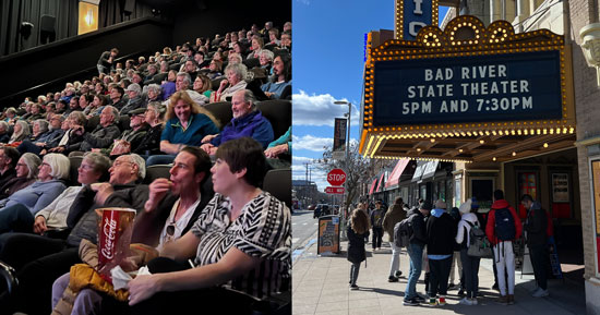 Sold out in Traverse City, State Theater marquee