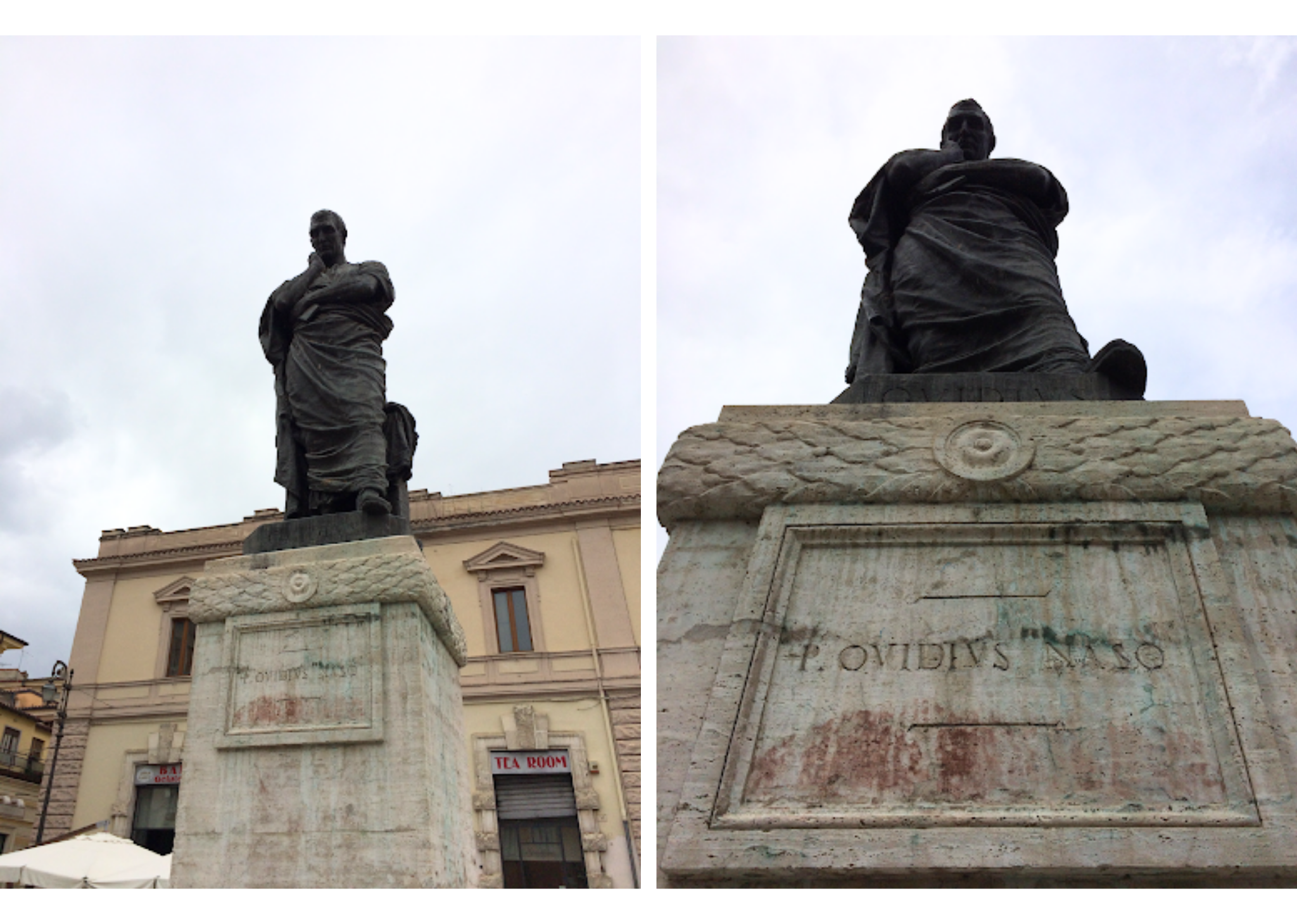 Statue of Ovid in the main square of Sulmona