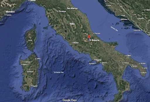 Sulmona to Corfinio: 14 minutes away by car