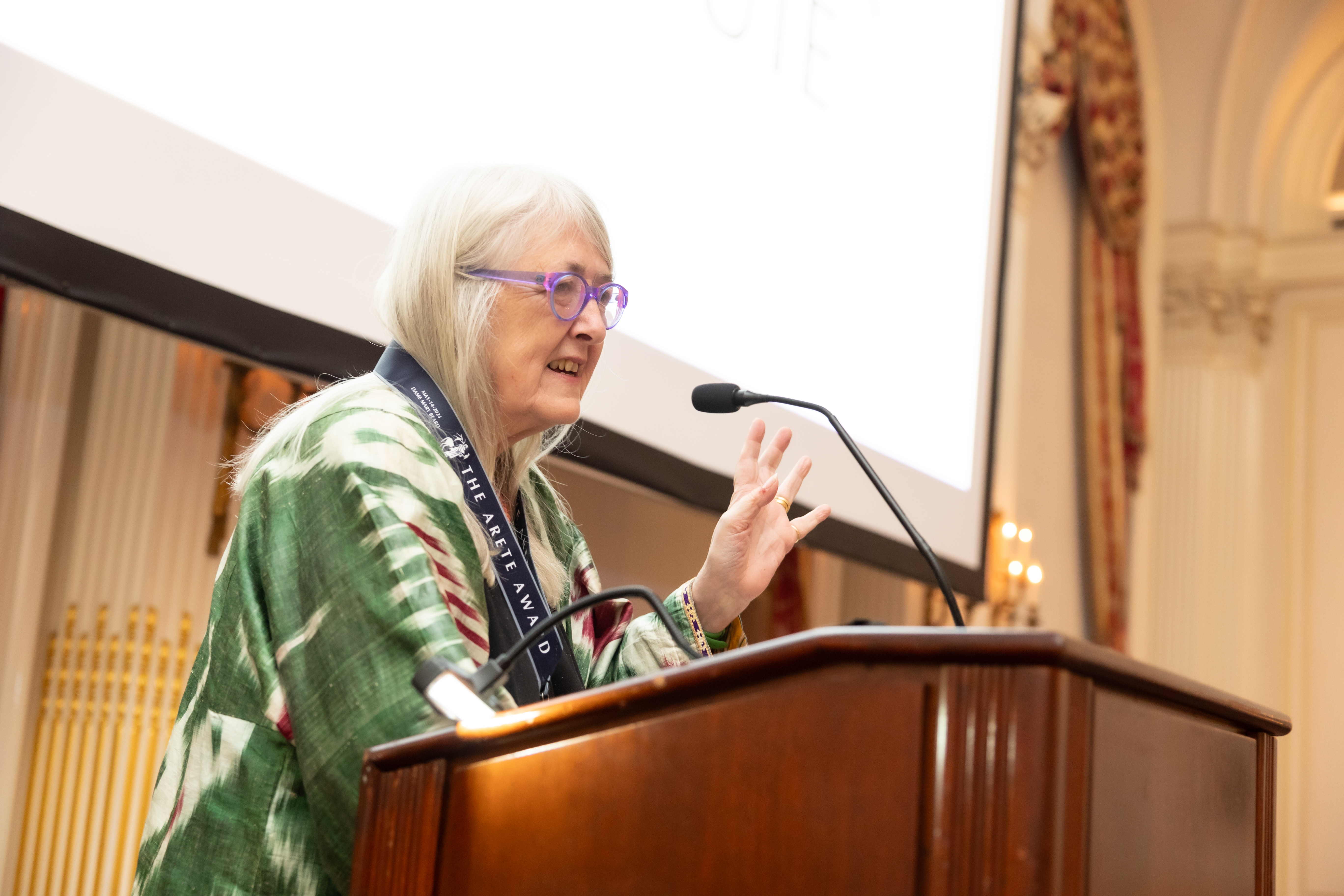 Dame Mary Beard inspires guests with humor and hope for the future of the Classics