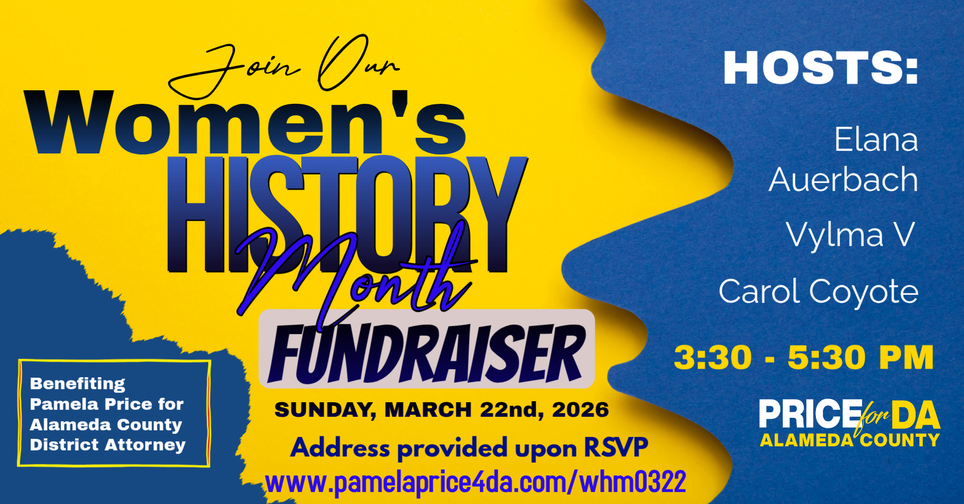 Women's History Month Celebration Fundraiser for Hon. Pamela Price