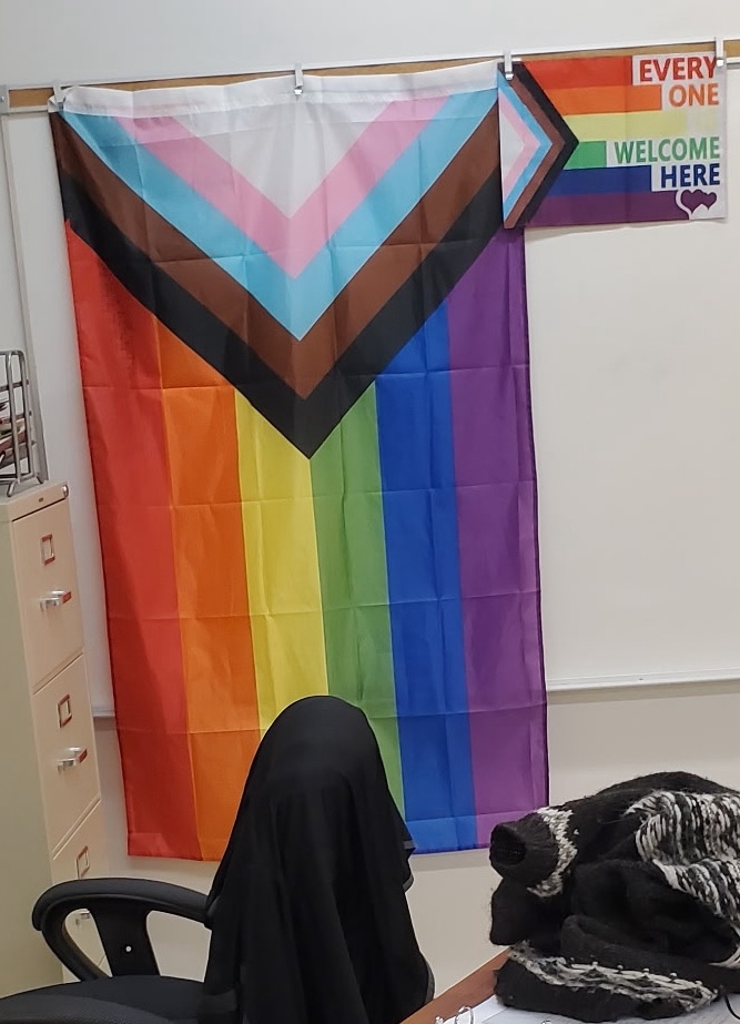 Pride Flag on Wall