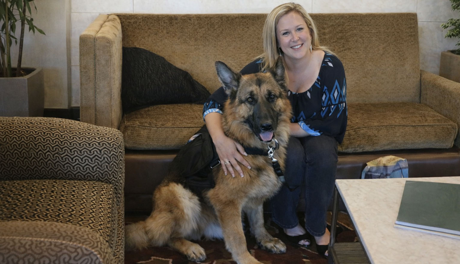 Service dog for woman who is blind in one eye