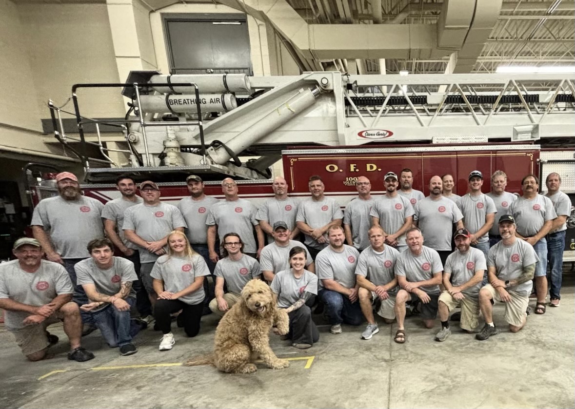 Facility dog at fire station