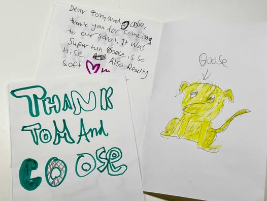 Thank you card from student