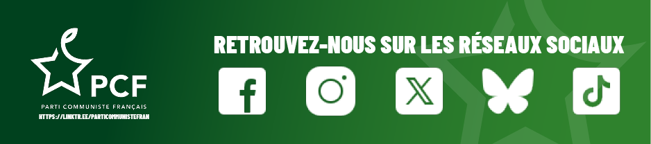 Lien vers les réseaux sociaux du PCF