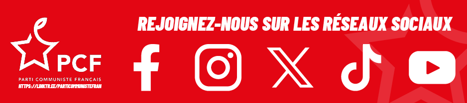 Lien vers les réseaux sociaux du PCF