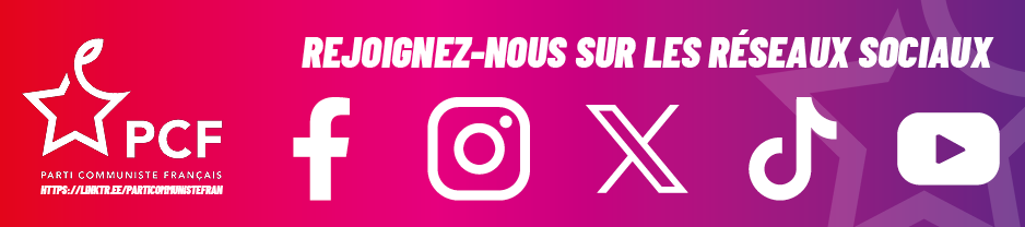 Lien vers les réseaux sociaux du PCF