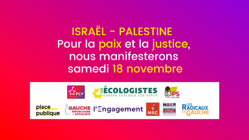 Israël – Palestine : pour la paix et la justice, nous manifesterons ...