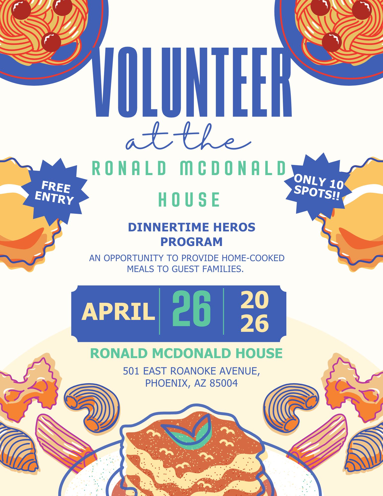 Volunteering Event - Help Cook Dinner 