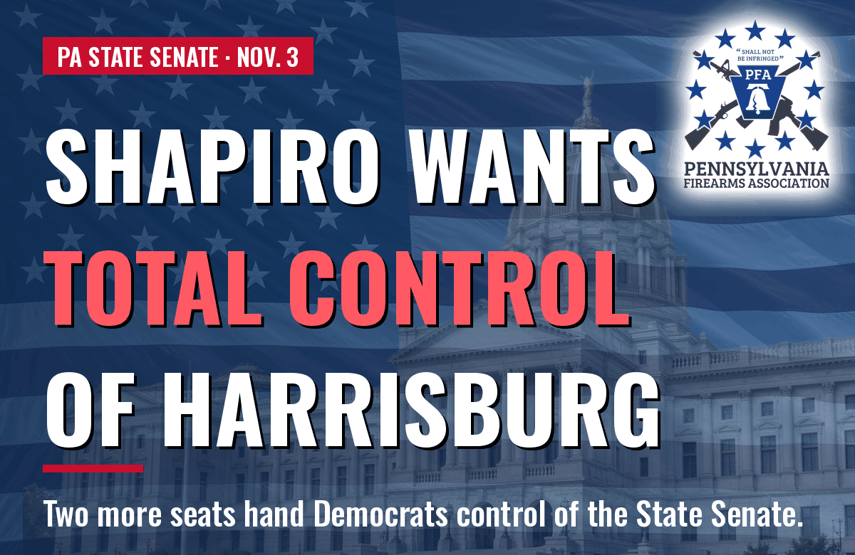 SHAPIRO WANTS TOTAL CONTROL OF HARRISBURG: Two more seats hand Democrats control of the State Senate.