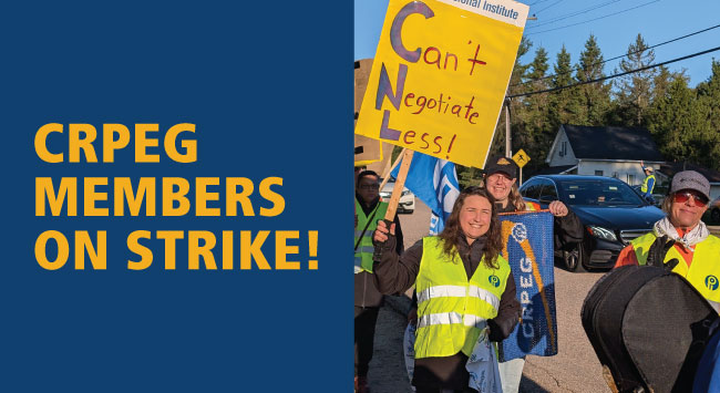 CRPEG members on picket line
