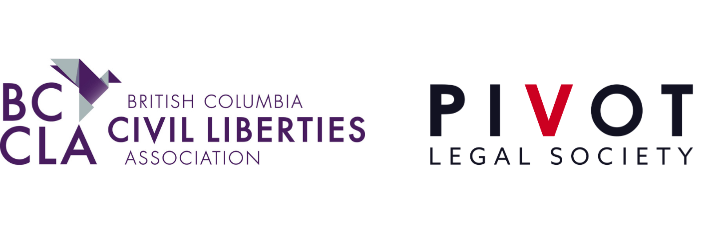 Logos for BCCLA and Pivot