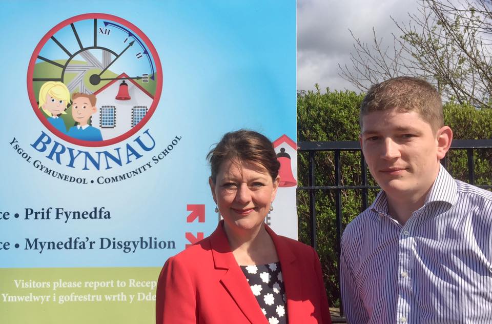 Leanne a David Evans yn Brynna
