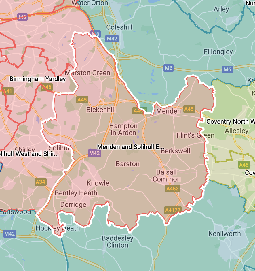 Meriden and Solihull East Constituency Malcolm Sedgley Reform UK