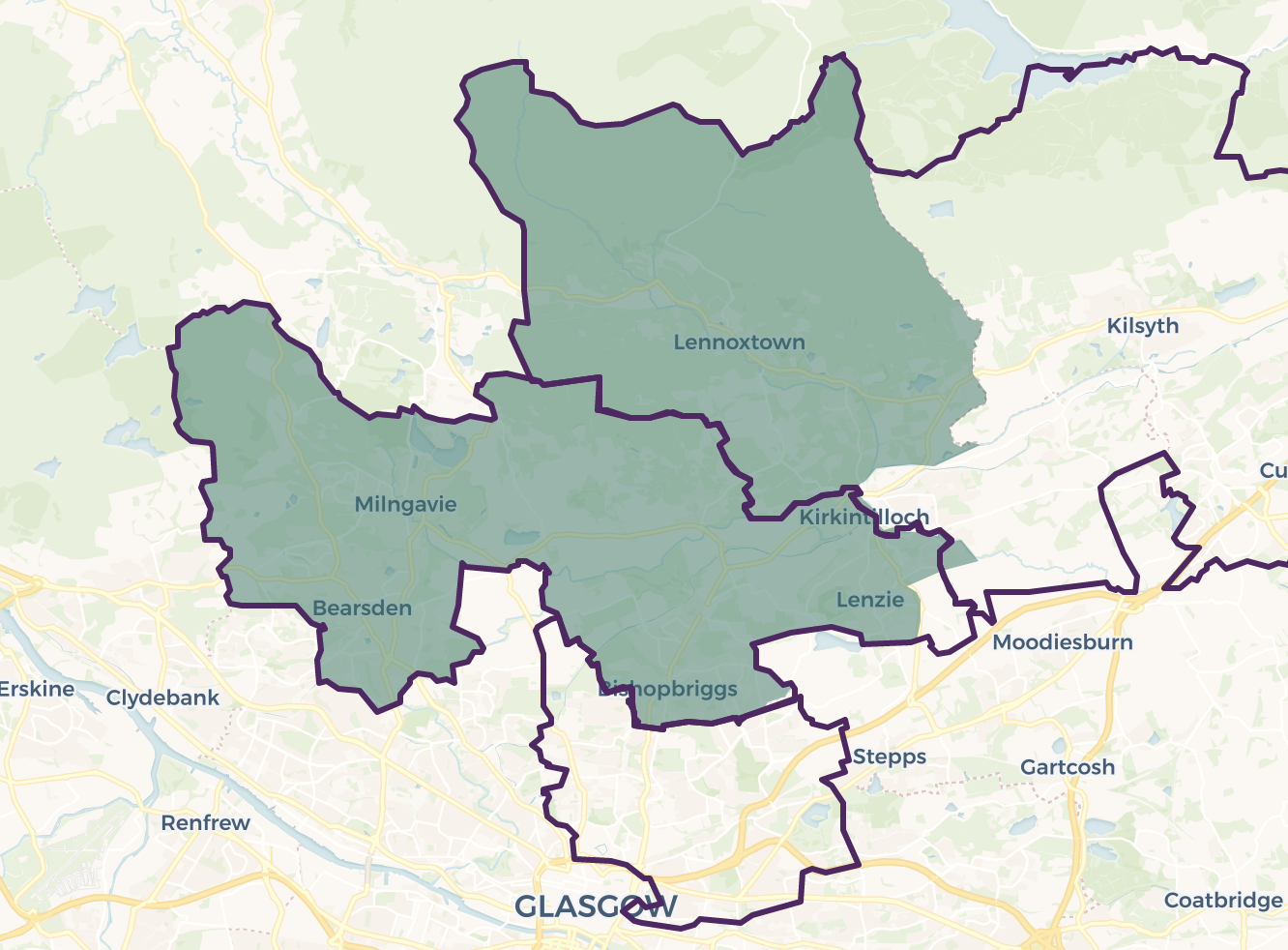 Mid Dunbartonshire constituency map