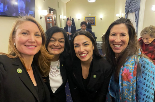 Reps. Melanie Stansbury, Pramila Jayapal, Alexandria Ocasio-Cortez, and Teresa Leger Fernandez