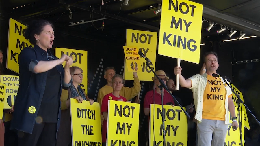 Activists on the stage at Republic Day