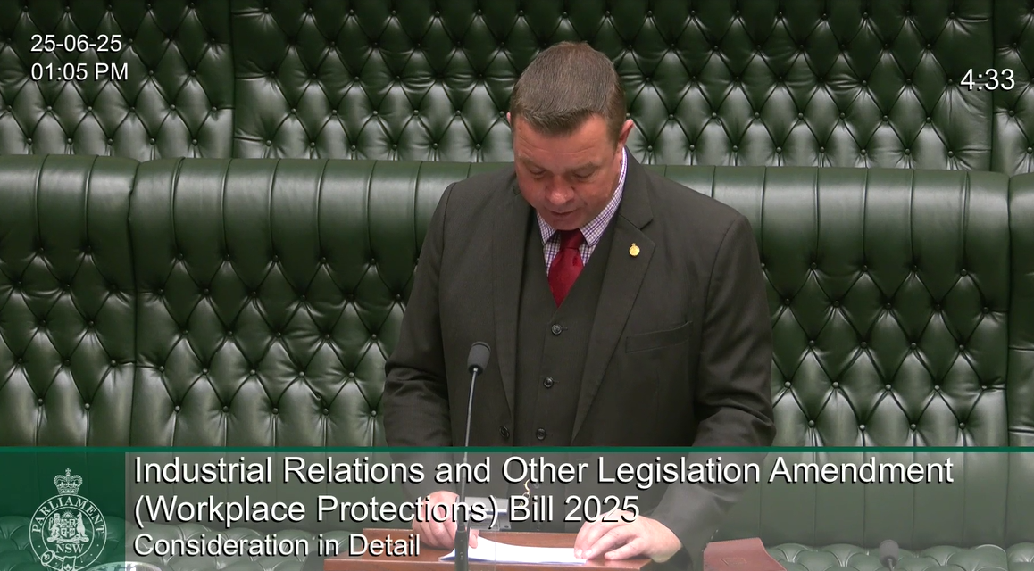 Amendment to Industrial Relations Workers Compensation bill 26 June 2025 Image