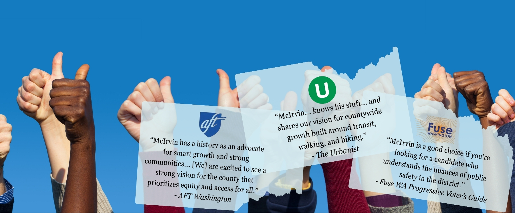Endorsements that speak volumes. | Voices you can trust.