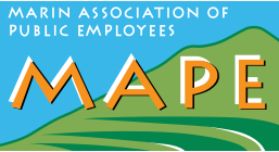Marin Association of Public Employees logo on blue and green background
