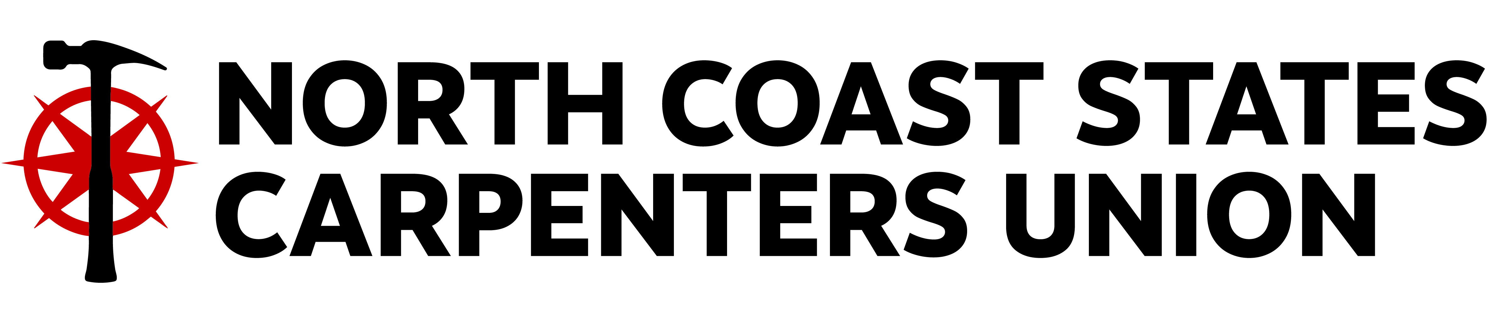 north coast states carpenters logo with hammer on left side