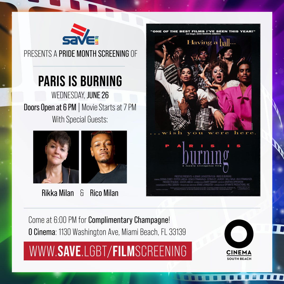 SAVE presents a PRIDE Month Screening of PARIS IS BURNING!