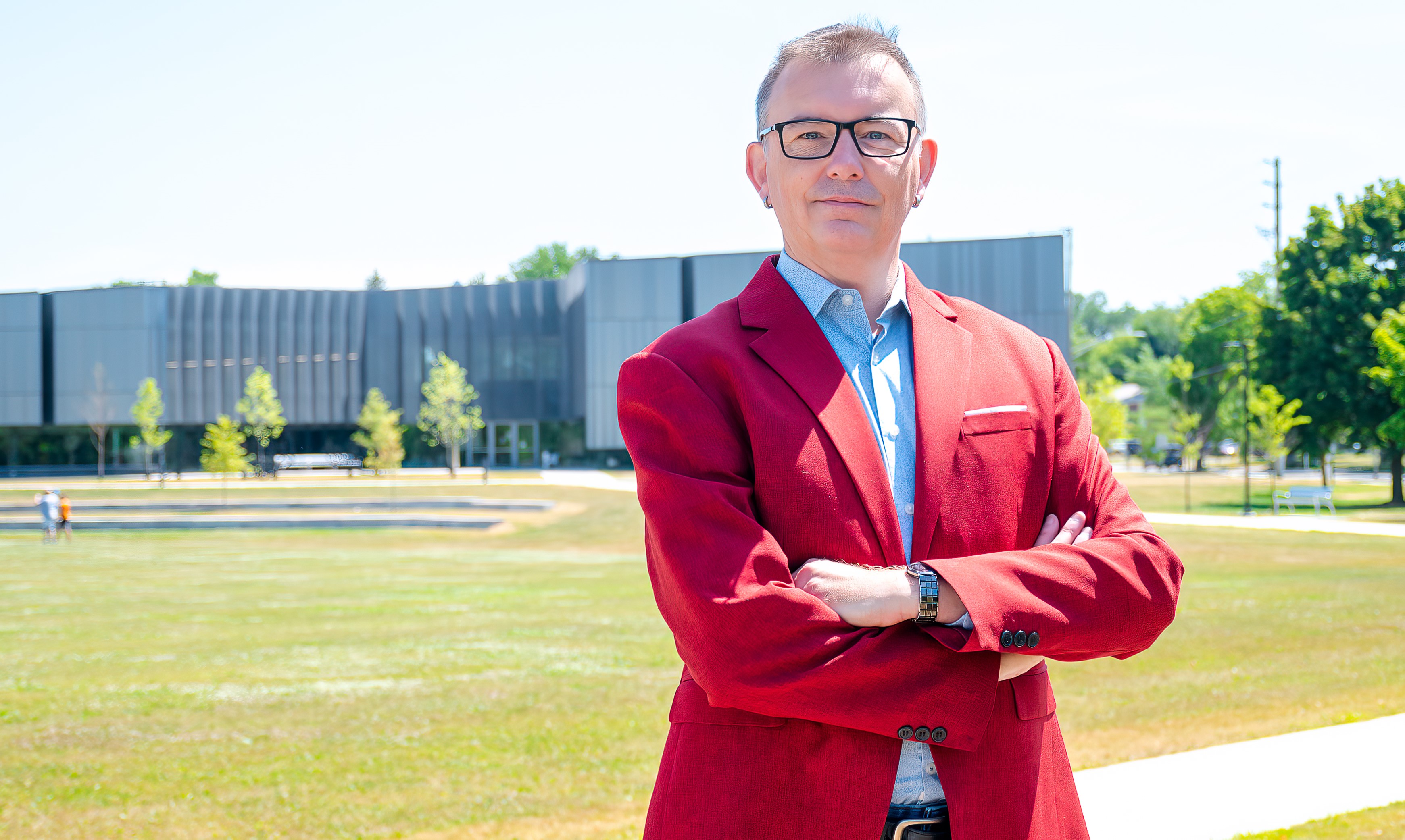 Shawn Lewis in front of ELCC