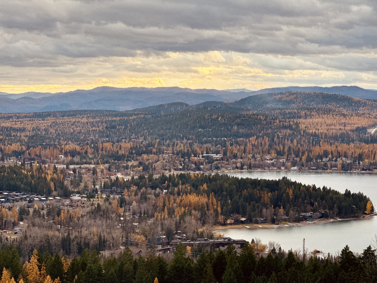 Aerial view of Whitefish, Montana