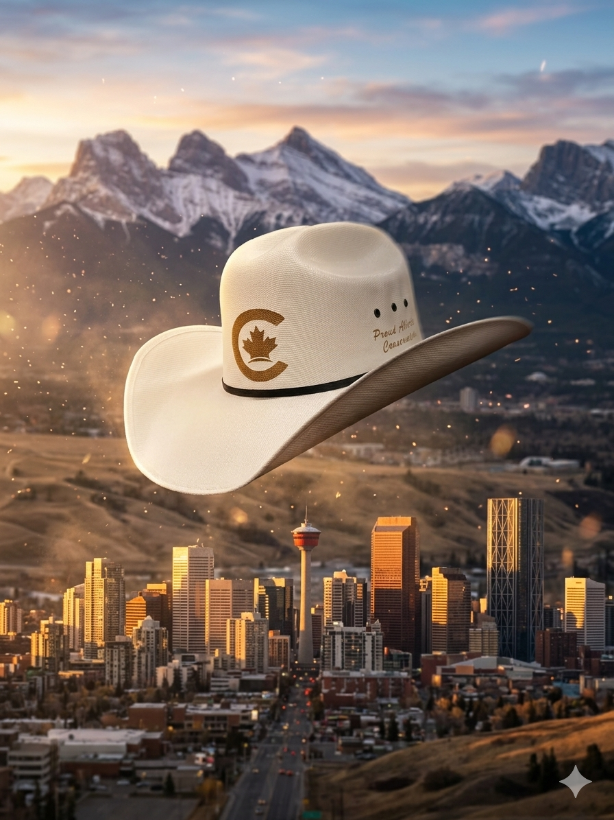 Conservative Legacy Stampede hat with gold Conservative C logo.
