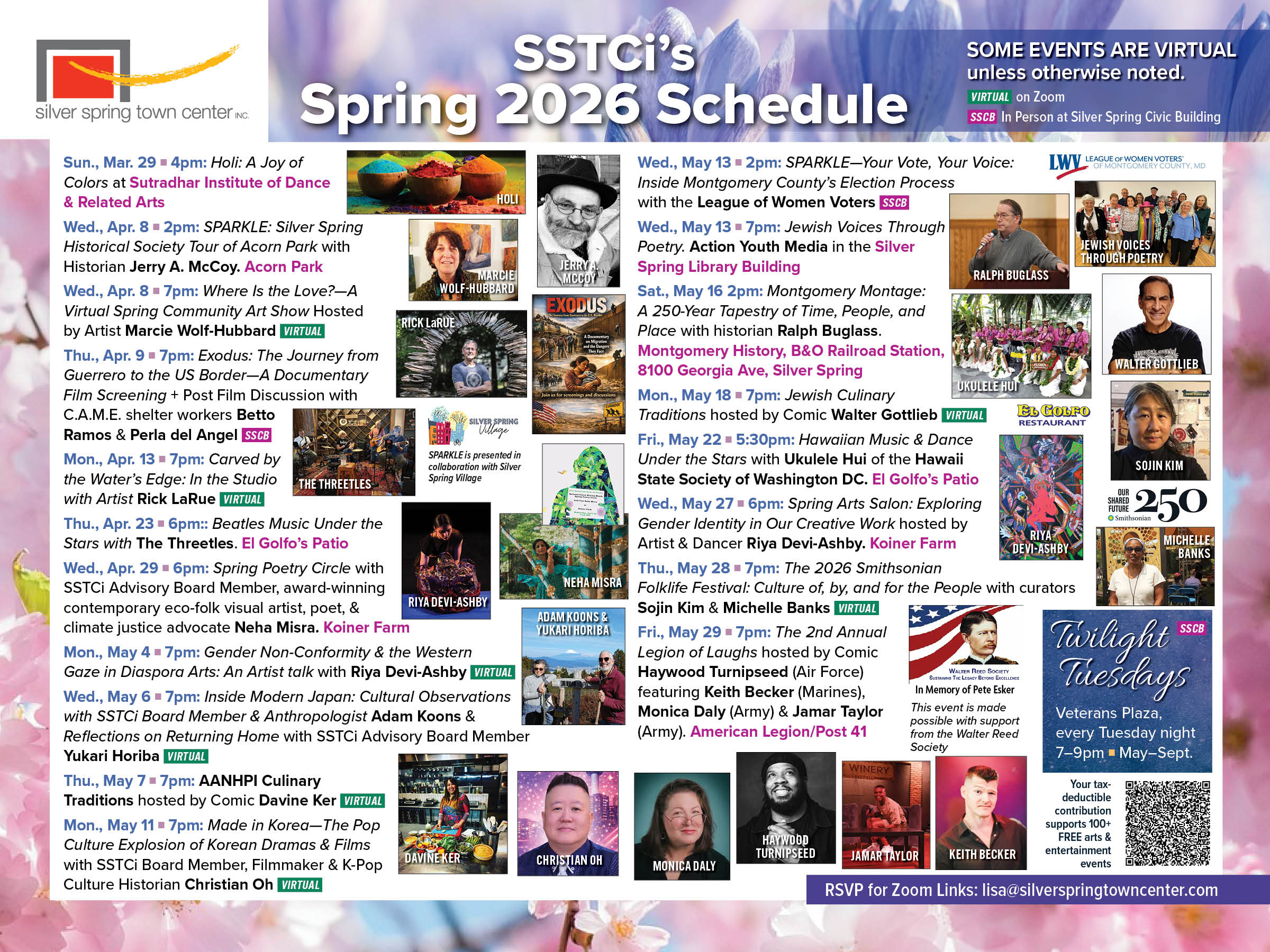SSTCi Spring 2026 Schedule