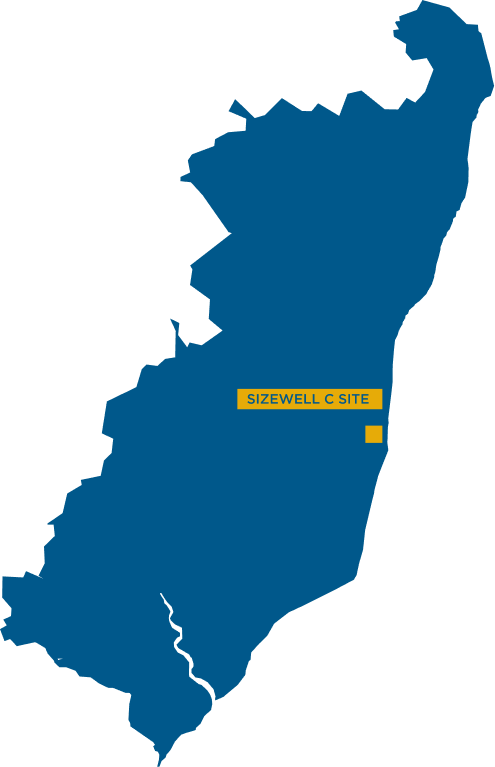 Map of Sizewell site