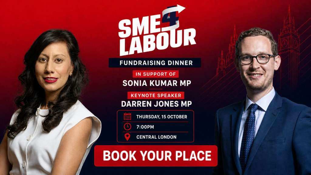 SME4Labour Fundraising Dinner in support of Sonia Kumar MP