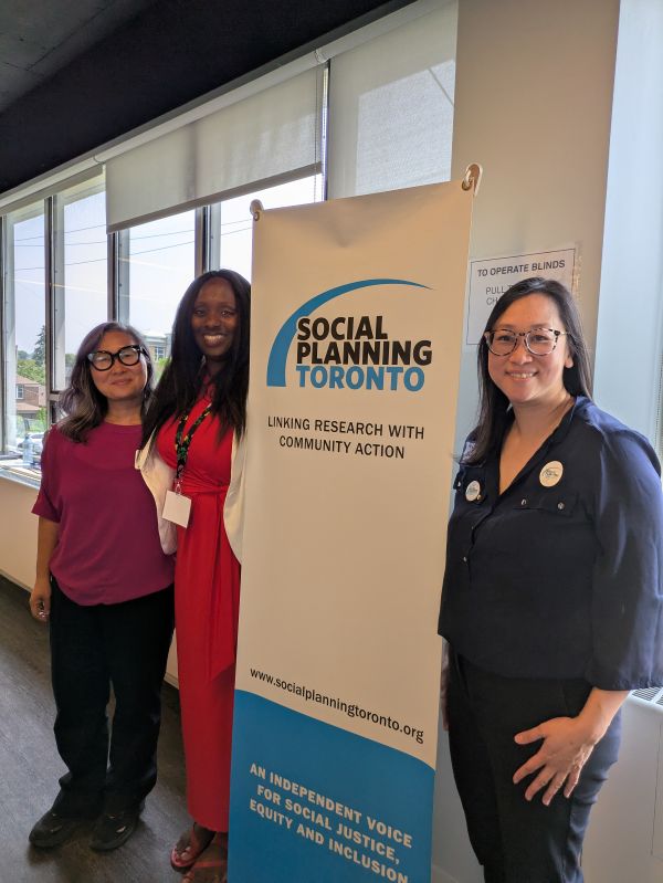 SPT's Jin Huh (left) and Melissa Wong (right) with Deputy City Manager Denise Andrea Campbell