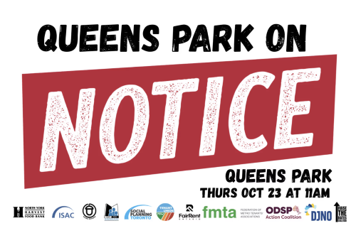 Queens park on notice: Queen's park, thurs oct 23 at 11am