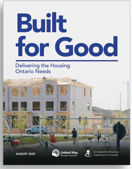 Report cover that says Built for Good: Delivering the Housing Ontario needs