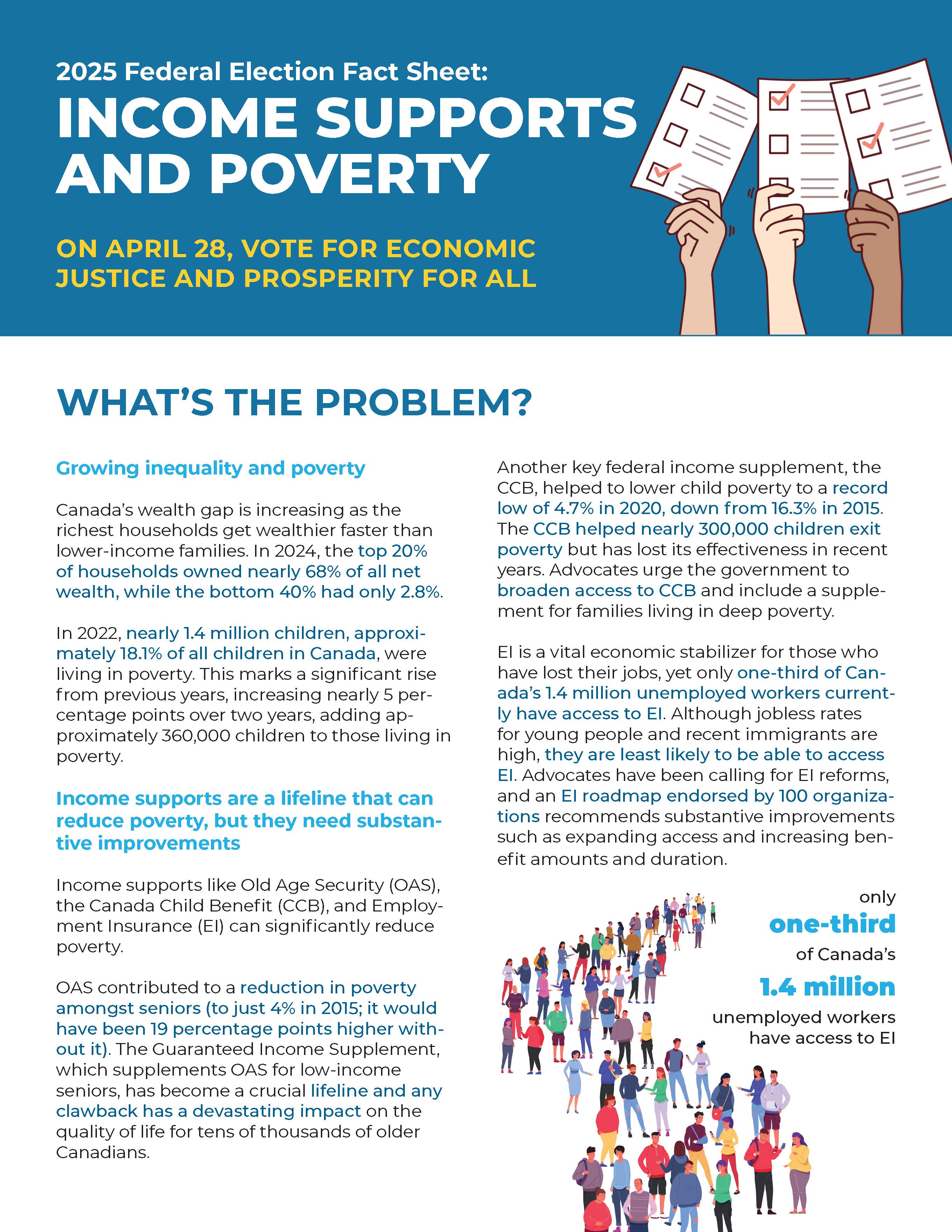 Page one of poverty fact sheet; for accessible version, click "text version" above