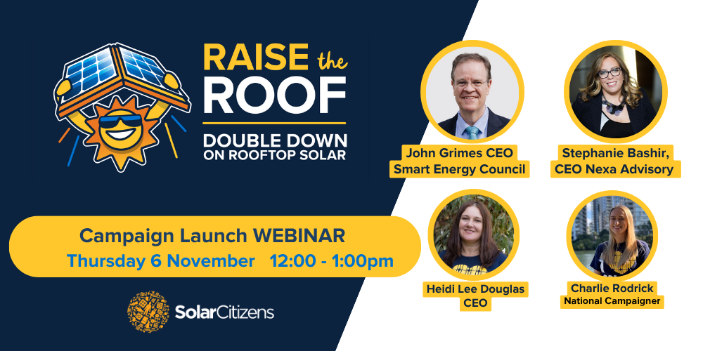 Raise the Roof Webinar banner with pics of speakers