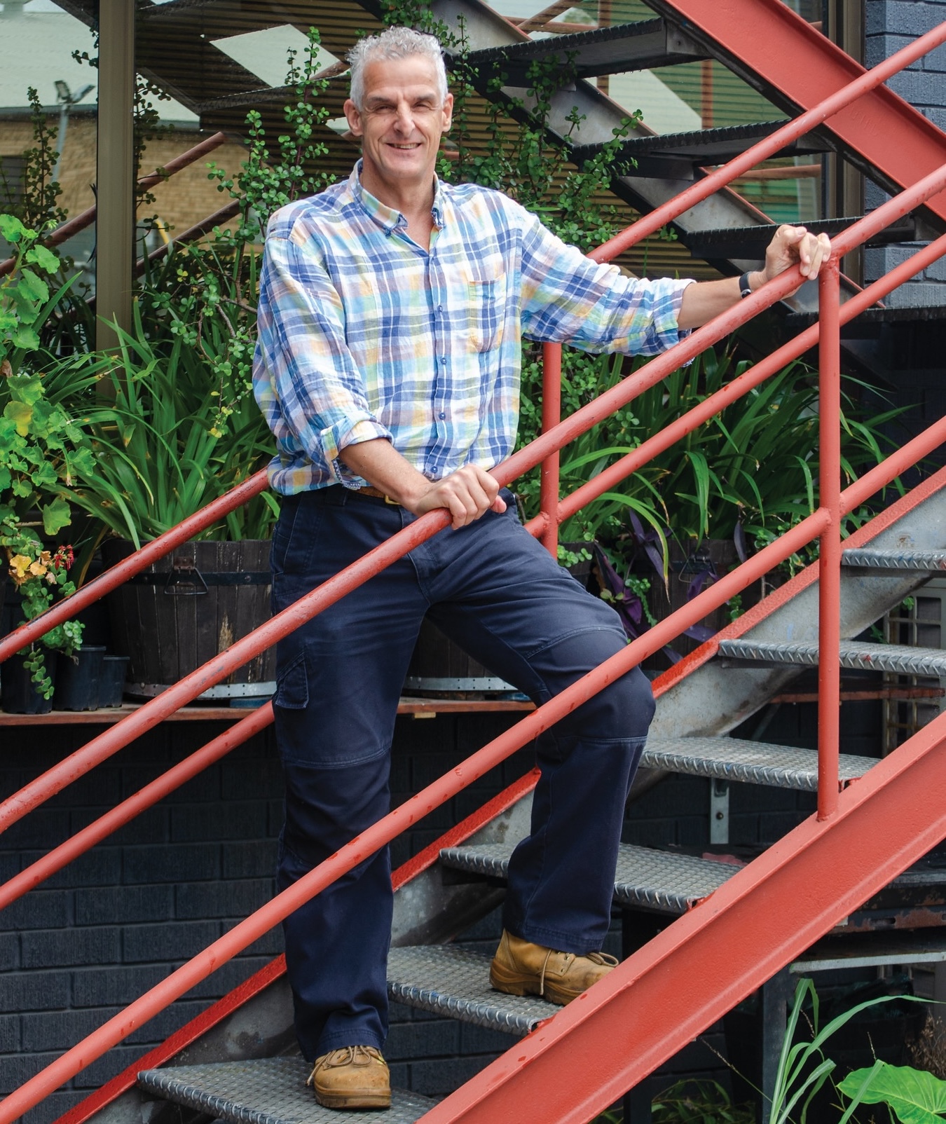 David Stuart, Managing Director, Colormaker Industries David Stuart MD Colormaker Industries on stairs