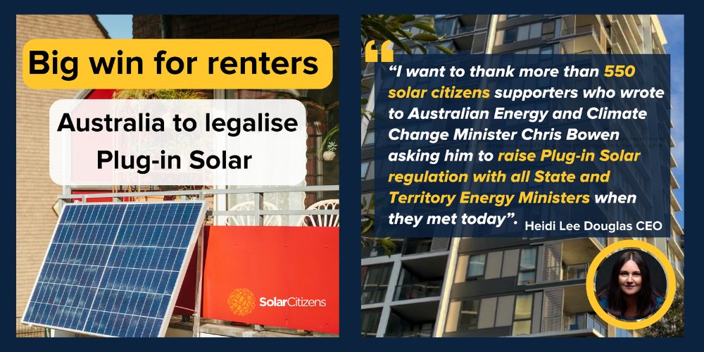 Australia to get plug-in Solar - Heidi Lee Douglas thanks 550 people who wrote to the Energy Minister