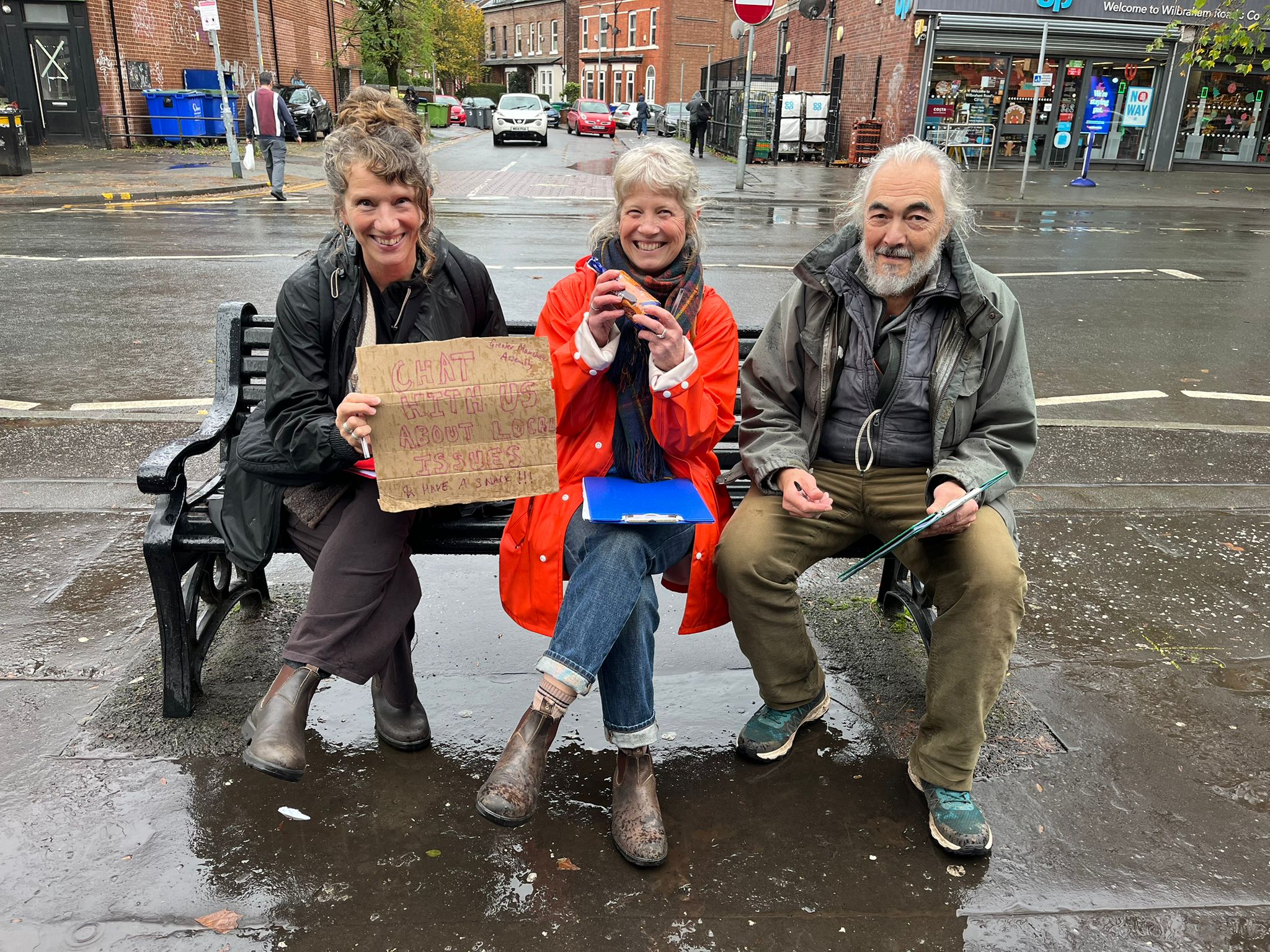 Our Home, Our Say campaign volunteers in Chorlton