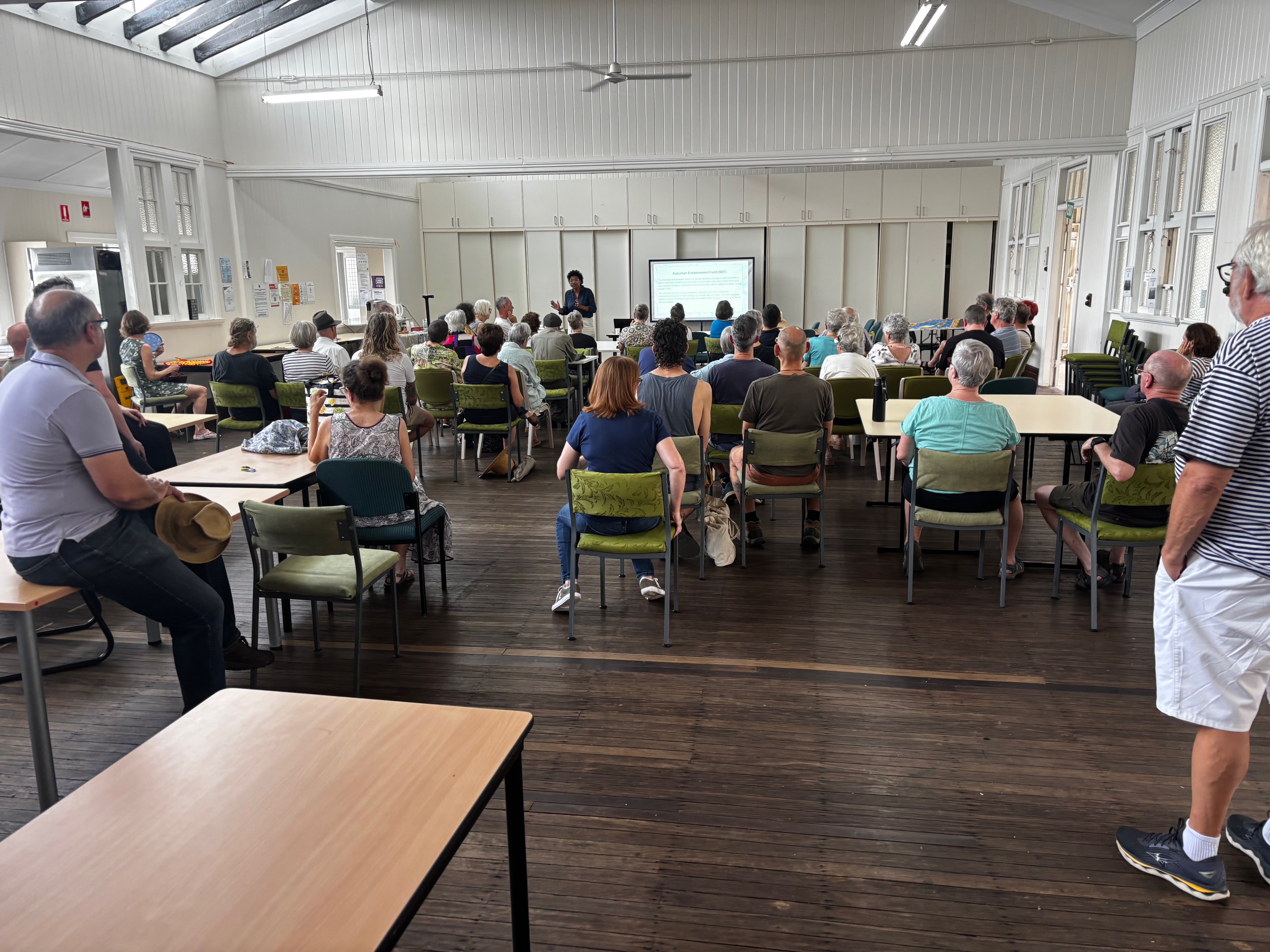 image of Trina delivering Community meeting at Highgate hill on 7 February 2026